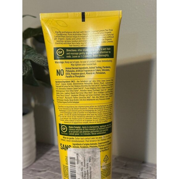 Desert Essence lemon Tea Tree Conditioner 8 fl Ozs - Picture 2 of 2